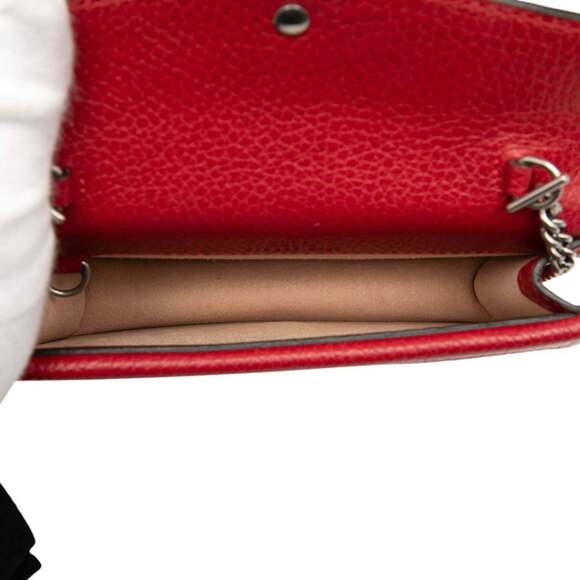 GUCCI Red Leather Shoulder Bag - Picture 4 of 5